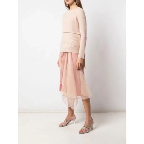 SIES MARJAN wool cashmere Layered Jumper In Pink - Picture 3 of 12